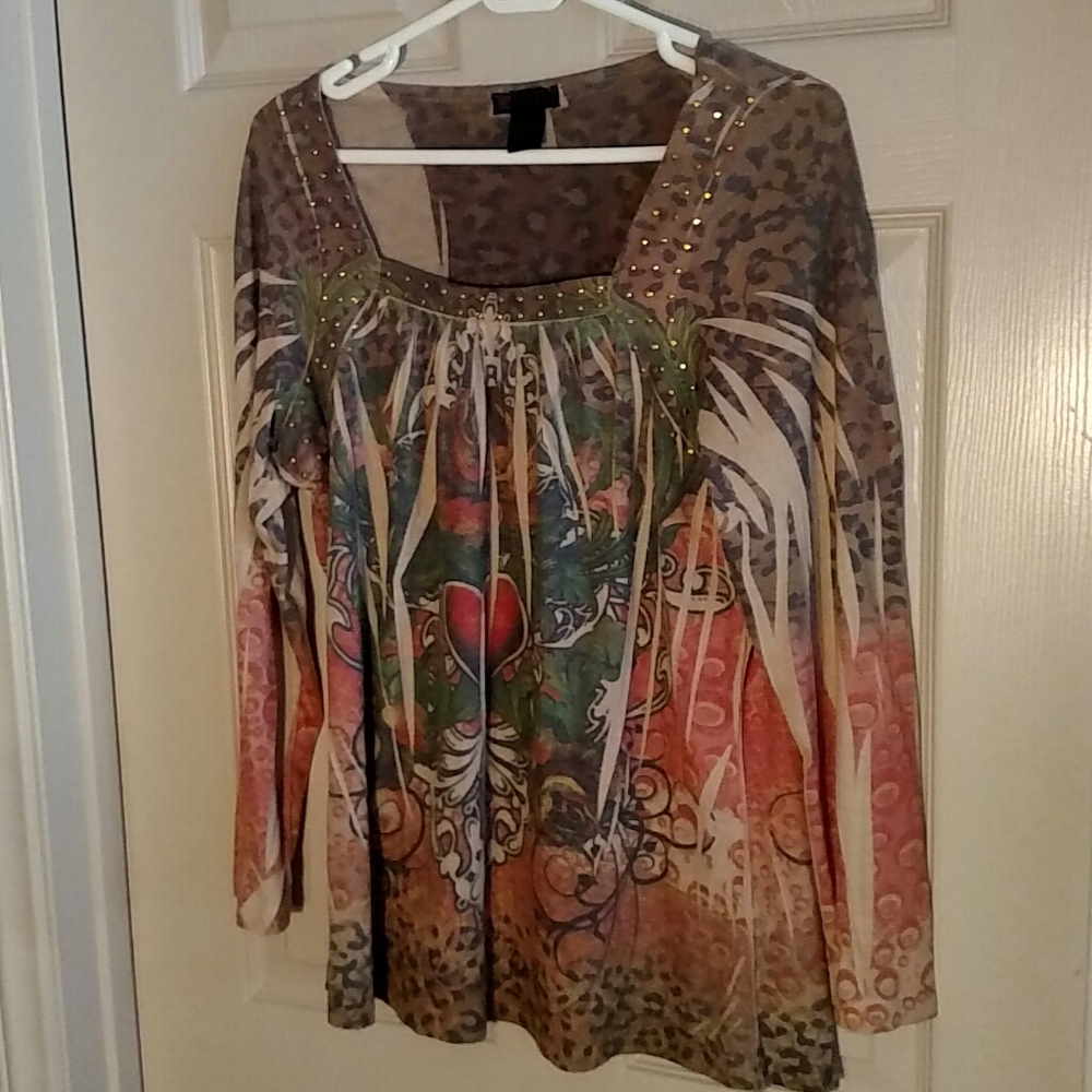 Carol Little Embellished Tunic XL